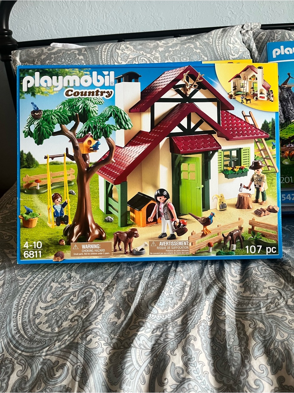 Playmobil Country Farmhouse Playset with Red Roof and Green Door